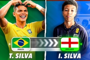 太阳报：蒂亚戈·席尔瓦儿子伊亚戈在英格兰U15完成首秀